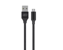 Кабель Axxa microUSB - USB нейлон, 2А, черный, 1м, 7261
