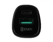 АЗУ-1USB + 1USB-C Kstati CC-76 QC 3.0, 36W, черный