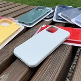 Чехол iPhone 11 Pro Max Liquid Silicone FULL (кораловый)