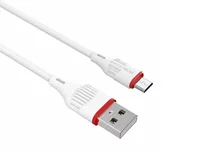 яяяКабель Borofone BX17 microUSB - USB белый, 1м