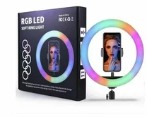 Селфи лампа с держателем для телефона (D-33см) RGB