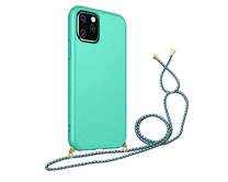 Чехол iPhone 12/12 Pro BIO + шнурок (бирюзовый)