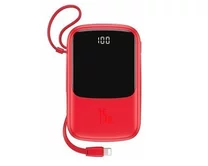 Внешний АКБ 10000 mAh Baseus Digital Display (Lightning кабель)красный