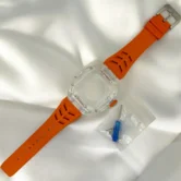 Ремешок Watch Series Ultra 49mm New band + прозрачный корпус, оранжевый