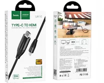 Кабель Hoco UA16  Type-C to HDMI HD on-screen серый, 2м