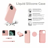 Чехол iPhone 13 Mini Liquid Silicone FULL (темно-синий)