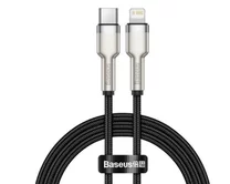 Кабель Baseus Cafule Series Metal Data Cable Type-C - Lightning PD 20W черный, 1м