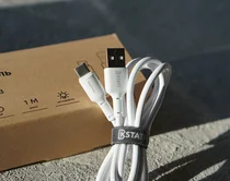 Кабель Kstati KS-013 Type-C - USB белый, 1м