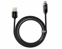 Кабель Baseus Display Fast Charging Type-C - USB 66W черный, 1м