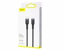 Кабель Baseus Cafule Cable Type-C - Lightning PD 20W серый-черный, 1м