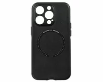 Чехол iPhone 14 Pro Leather Magnetic (черный)