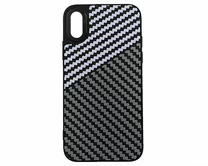 Чехол iPhone X/XS Dual Carbon (сиреневый/серый)