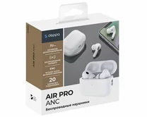 Bluetooth стереогарнитура Deppa AirPro 2 ANC, BT5.3, зарядный футляр 300mAh, белая