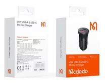 АЗУ-1USB + 1USB-C McDodo CC-2680 45W+5А Fast Charger, черный