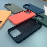 Чехол iPhone 14 Plus/15 Plus Silicone Case MagSafe без лого (голубой)