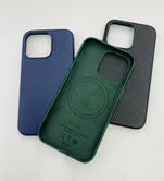 Чехол iPhone 13 Classic Leather (темно-зеленый)