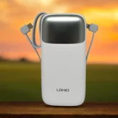 Внешний АКБ 30000 mAh Ldnio PQ30 + кабель Type-C, lightning, белый