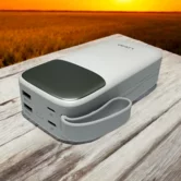 Внешний АКБ 30000 mAh Ldnio PQ30 + кабель Type-C, lightning, белый