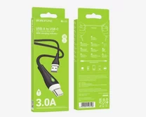 Кабель Borofone BX100 Type-C - USB серый, 1м