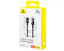 Кабель Baseus Gem Fast Charging Data Cable Type-C - Type-C 100W черный, 1м