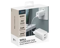 СЗУ-1USB-C + 1USB-C Deppa PD 3.0, GaN, 65W, белый, 11445