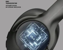 Наушники с Bluetooth Deppa Stereo Ultra ANC, BT 5.4, ANC/ENC, 500mAh, черные