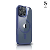 Чехол iPhone 15 Pro Max Njoyny Matte MagSafe (синий)