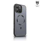 Чехол iPhone 15 Pro Max Njoyny Metal MagSafe (черный)