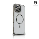 Чехол iPhone 15 Pro Max Njoyny Metal MagSafe (серый)