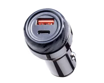 АЗУ-1USB + 1USB-C Deppa PD, QC3.0, 52W, металл, графит, 11213