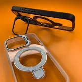 Чехол iPhone 16 Pro Njoyny N23 Ring Stand Clear (черный)