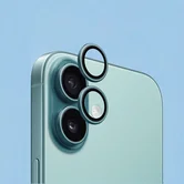 Защитная накладка ANANK на камеру iPhone 16/16 Plus бирюзовая  (комплект 2шт)