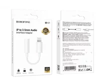 Переходник Borofone Genuine BV21 Lightning Digital 3.5 jack Audio белый