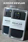 Чехол iPhone 16 Pro KZDOO Keivlar (синий)