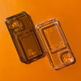 Чехол Realme C61/C63 TPU CardHolder (прозрачный черный)