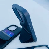 Чехол iPhone 15 Pro KEEPHONE Leyca (синий)