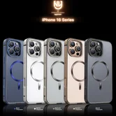 Чехол iPhone 16 Njoyny Metal MagSafe (черный)