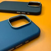 Чехол iPhone 15 Pro Max Njoyny NY-39 Leather (серый)